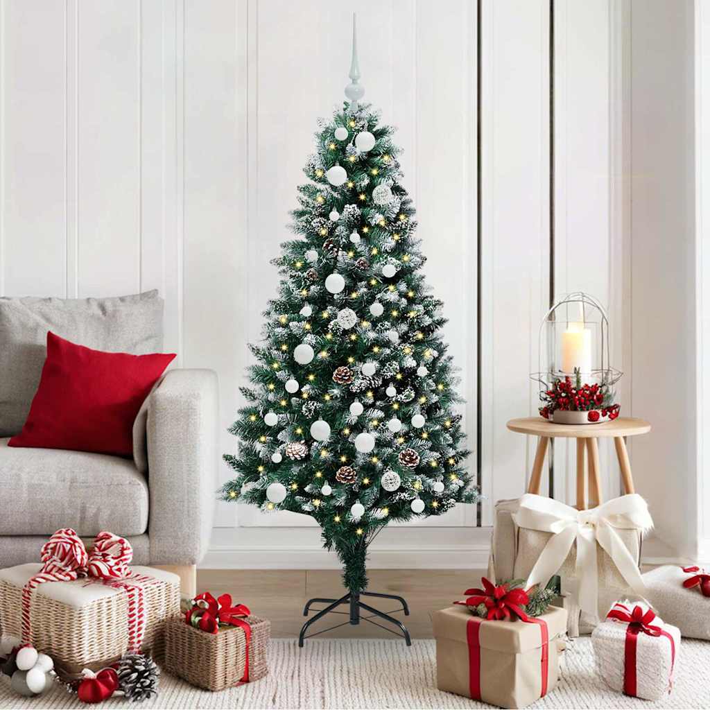 Sapin de Noël artificiel Vert 150 cm PVC, Acier et Plastique