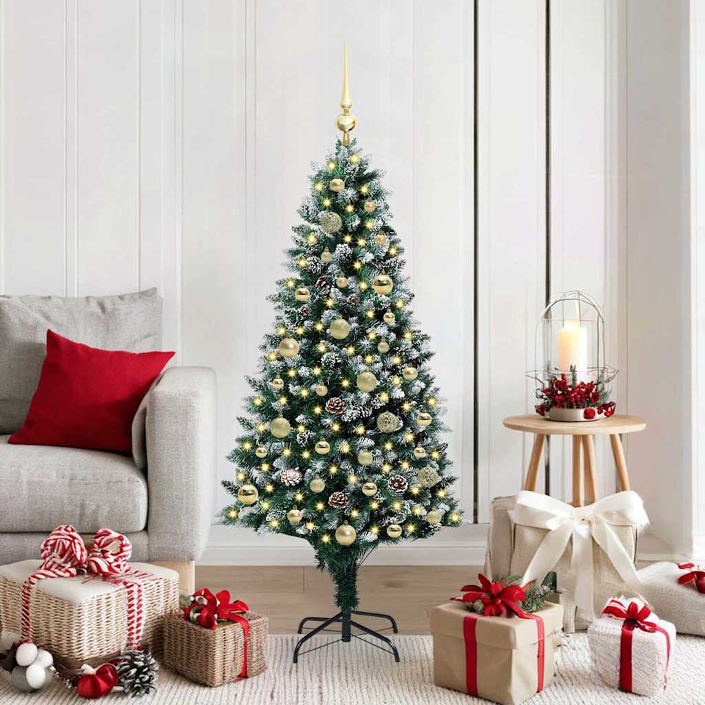 Sapin de Noël artificiel Vert 150 cm PVC, Acier et Plastique