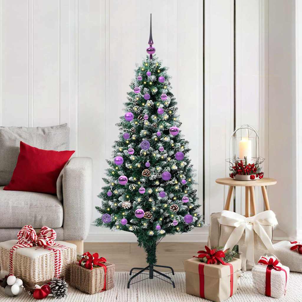 Sapin de Noël artificiel Vert 150 cm PVC, Acier et Plastique