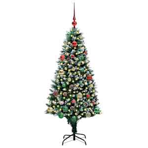 Umělý vánoční stromeček Zelená 150 cm PVC, ocel a plast - obrázek 3