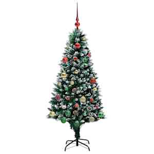 Umělý vánoční stromeček Zelená 150 cm PVC, ocel a plast - obrázek 6