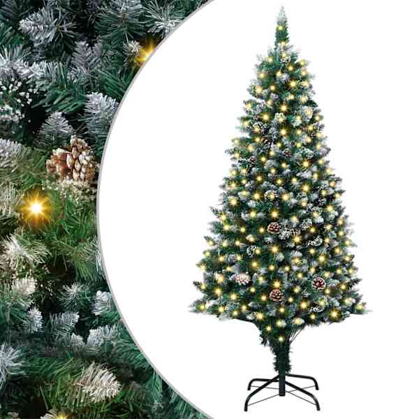vidaXL Tehisj&otilde;ulupuu Roheline 180 cm PVC ja Teras ja Plast