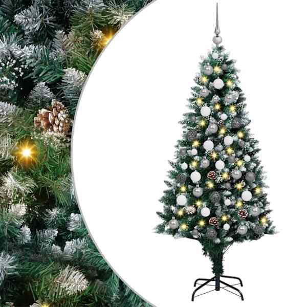 vidaXL Tehisj&otilde;ulupuu Roheline 180 cm PVC ja Teras ja Plast