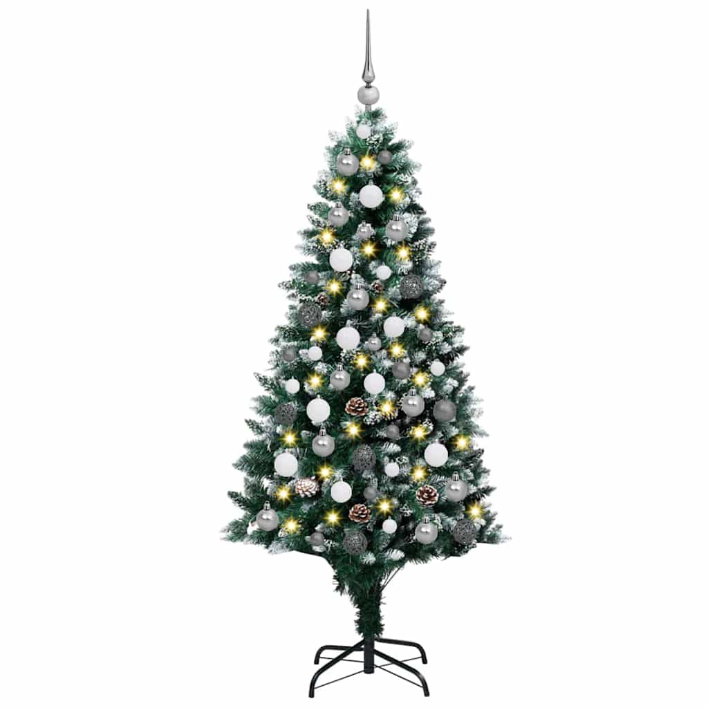 Kunstigt juletræ med LED -strimmellys Grøn 180 cm PVC 2 8721288992239 wbg fr en hd 2