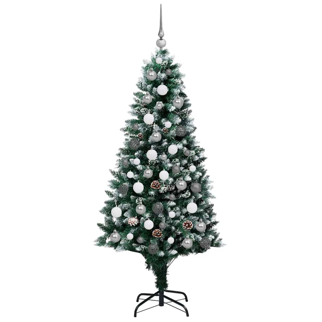 Kunstigt juletræ med LED -strimmellys Grøn 180 cm PVC 4 8721288992239 wbg fr en hd 4
