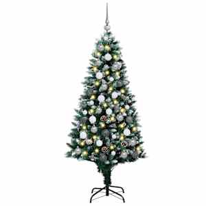 Umělý vánoční stromeček Zelená 180 cm PVC, ocel a plast - obrázek 2