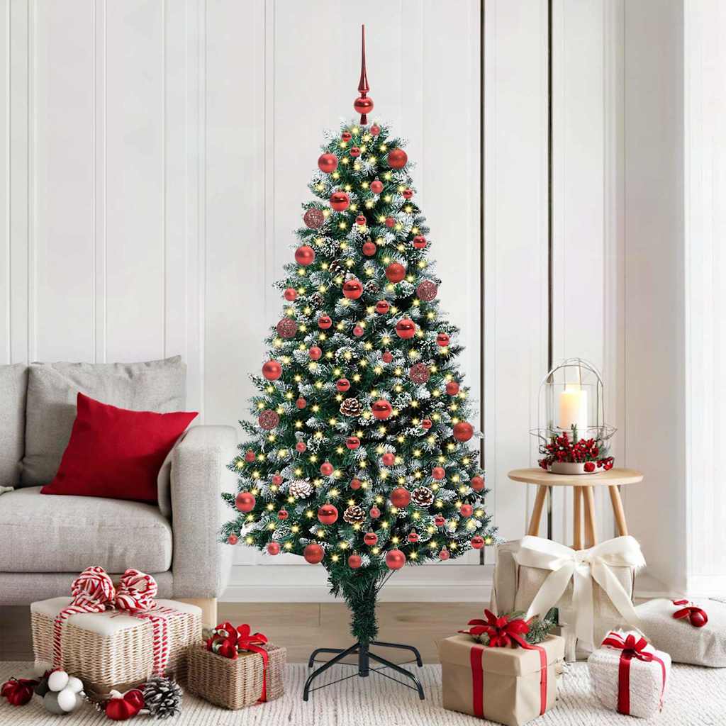 Sapin de Noël artificiel Vert 180 cm PVC, Acier et Plastique