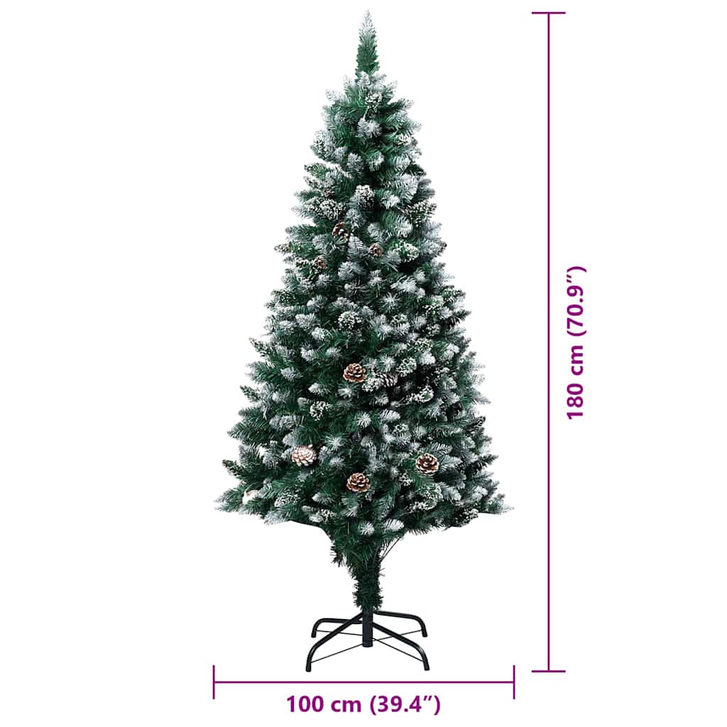 Umělý vánoční stromeček Zelená 180 cm PVC, ocel a plast - obrázek 15