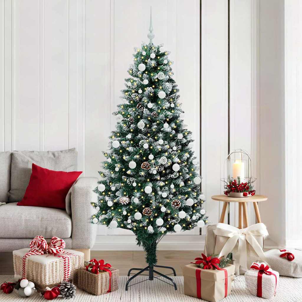 Sapin de Noël artificiel Vert 180 cm PVC, Acier et Plastique