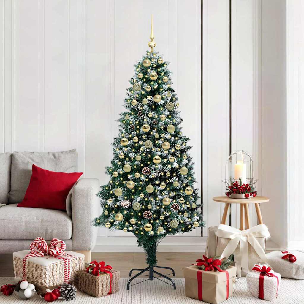 Sapin de Noël artificiel Vert 180 cm PVC, Acier et Plastique