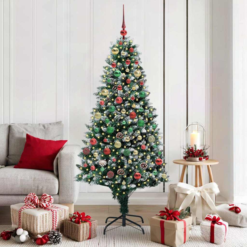 Sapin de Noël artificiel Vert 180 cm PVC, Acier et Plastique