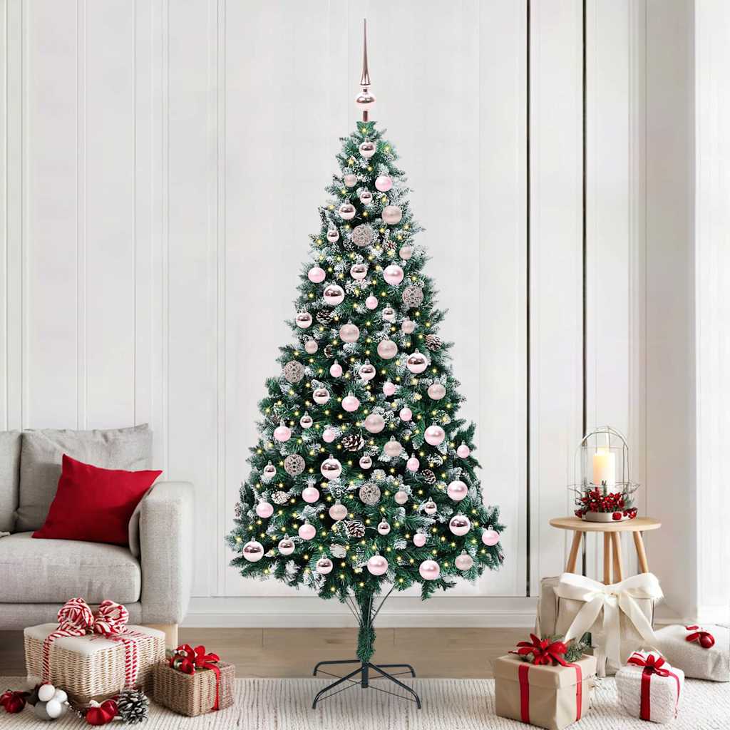 Sapin de Noël artificiel Vert 210 cm PVC, Acier et Plastique