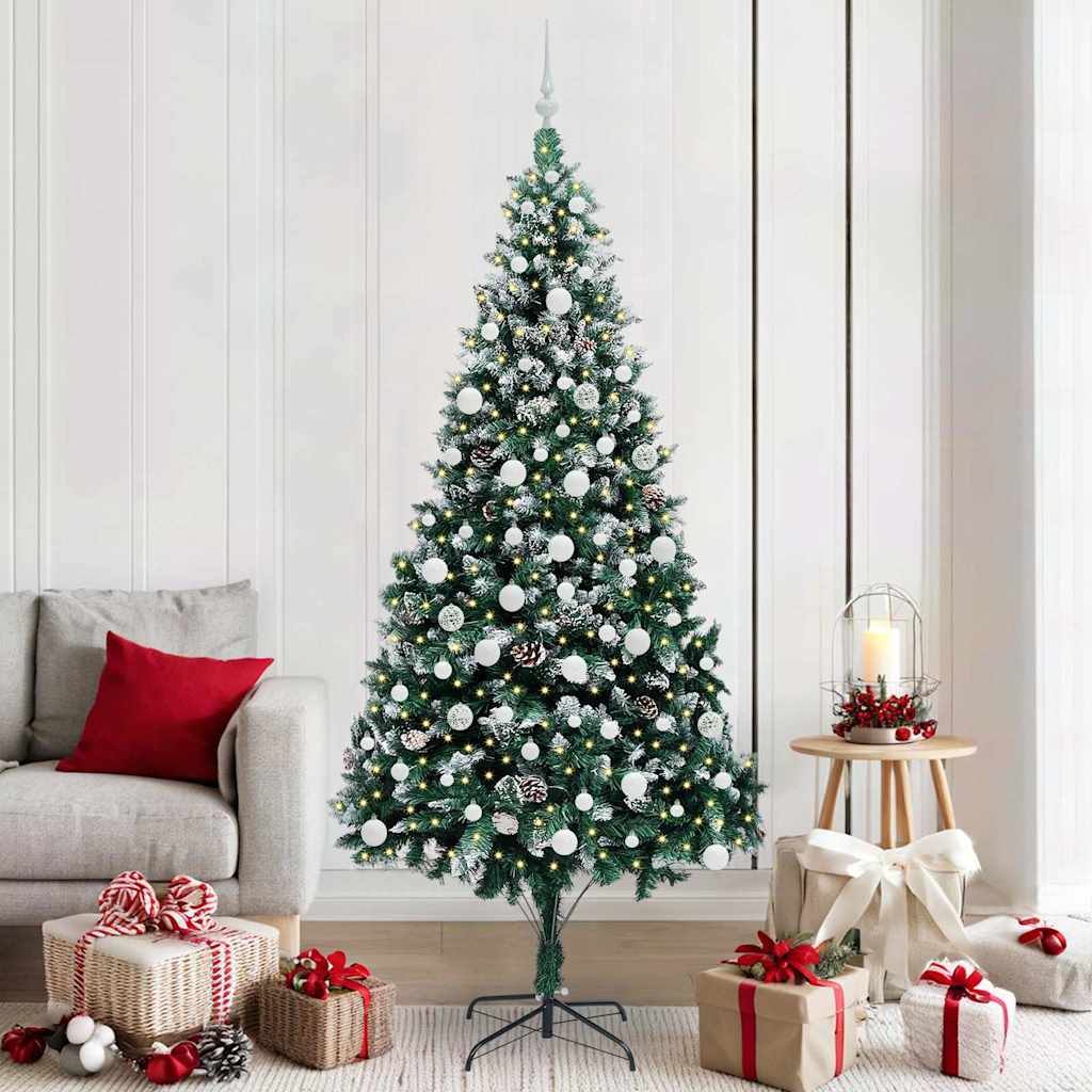 Sapin de Noël artificiel Vert 210 cm PVC, Acier et Plastique