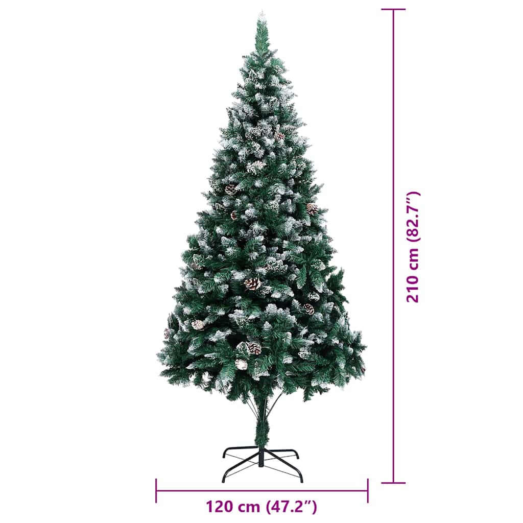 Umělý vánoční stromeček Zelená 210 cm PVC, ocel a plast - obrázek 15