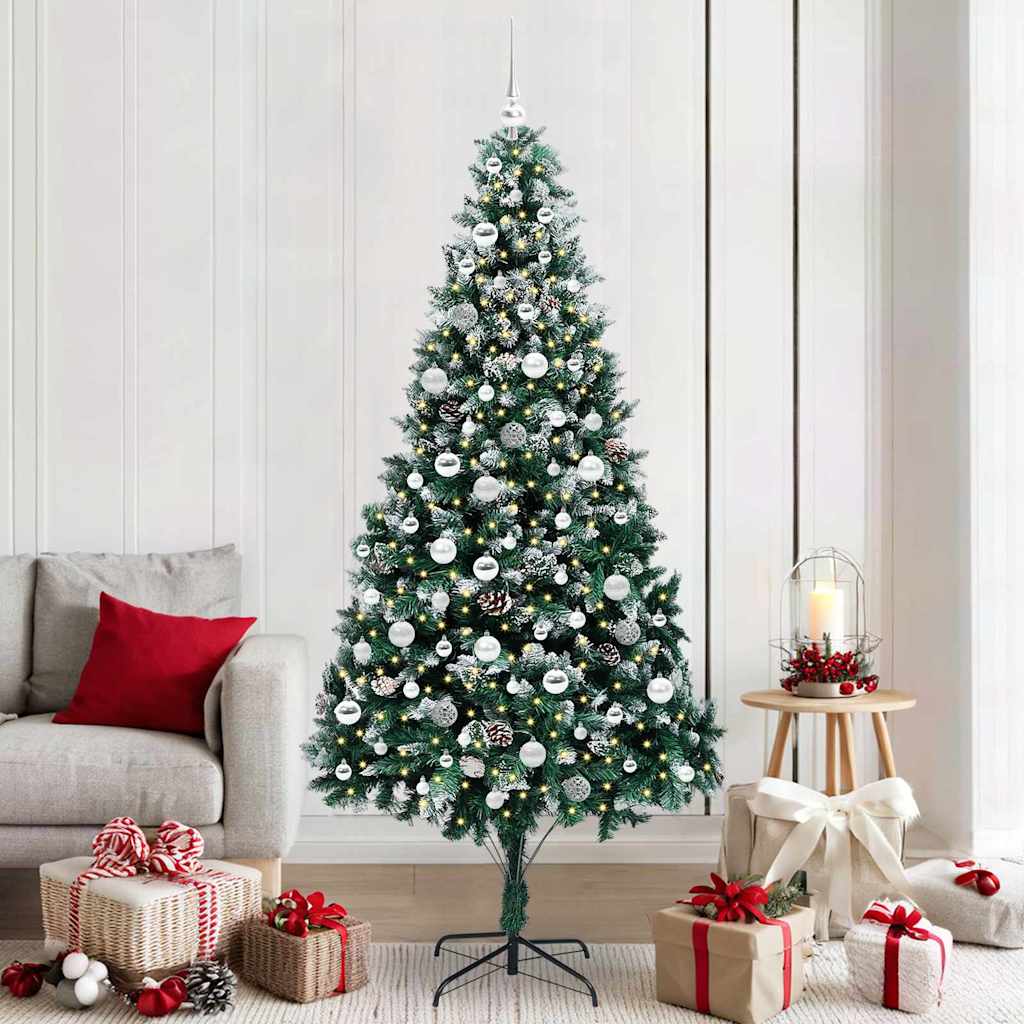 Sapin de Noël artificiel Vert 210 cm PVC, Acier et Plastique