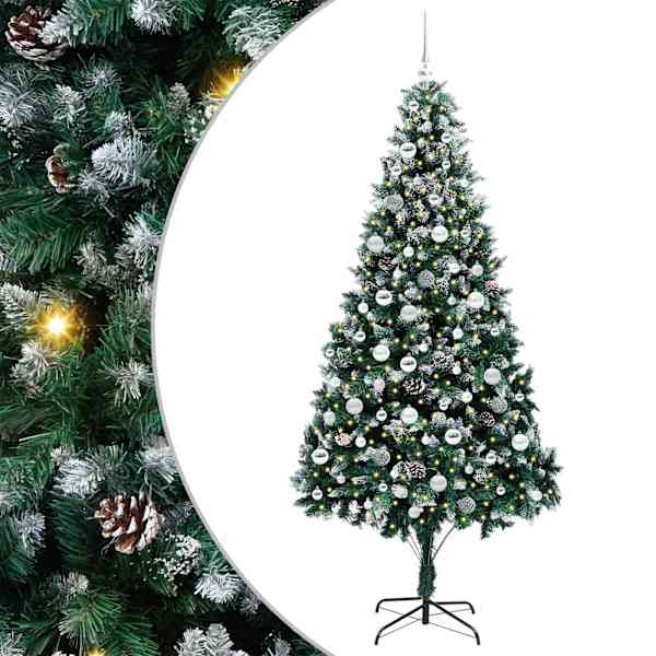 vidaXL Tehisj&otilde;ulupuu Roheline 210 cm PVC ja Teras ja Plast