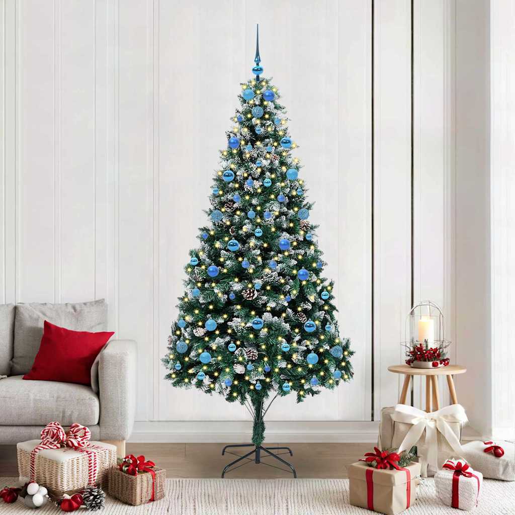 Sapin de Noël artificiel Vert 210 cm PVC, Acier et Plastique