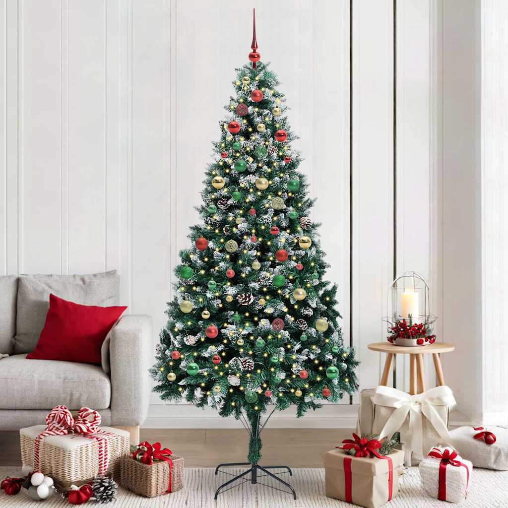 Sapin de Noël artificiel Vert 210 cm PVC, Acier et Plastique