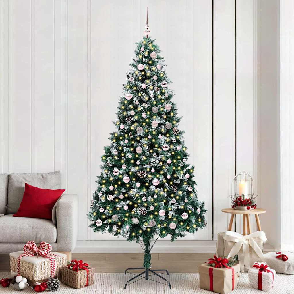 Sapin de Noël artificiel Vert 240 cm PVC, Acier et Plastique