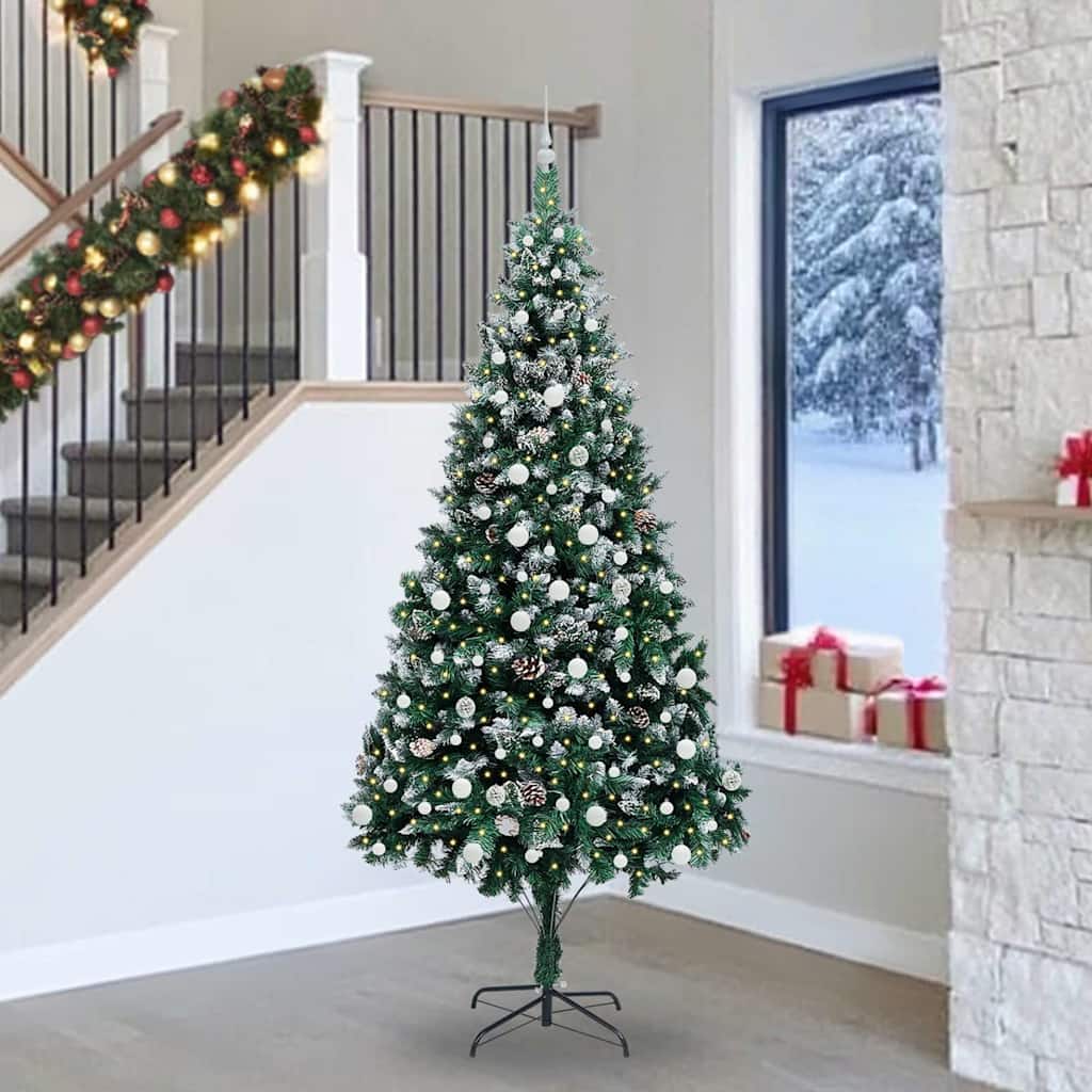 Sapin de Noël artificiel Vert 240 cm PVC, Acier et Plastique