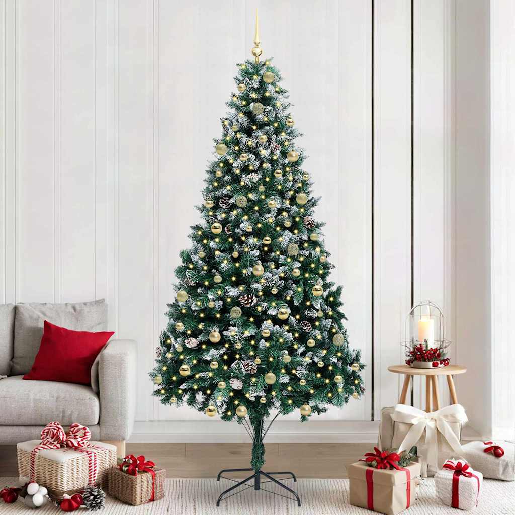 Sapin de Noël artificiel Vert 240 cm PVC, Acier et Plastique