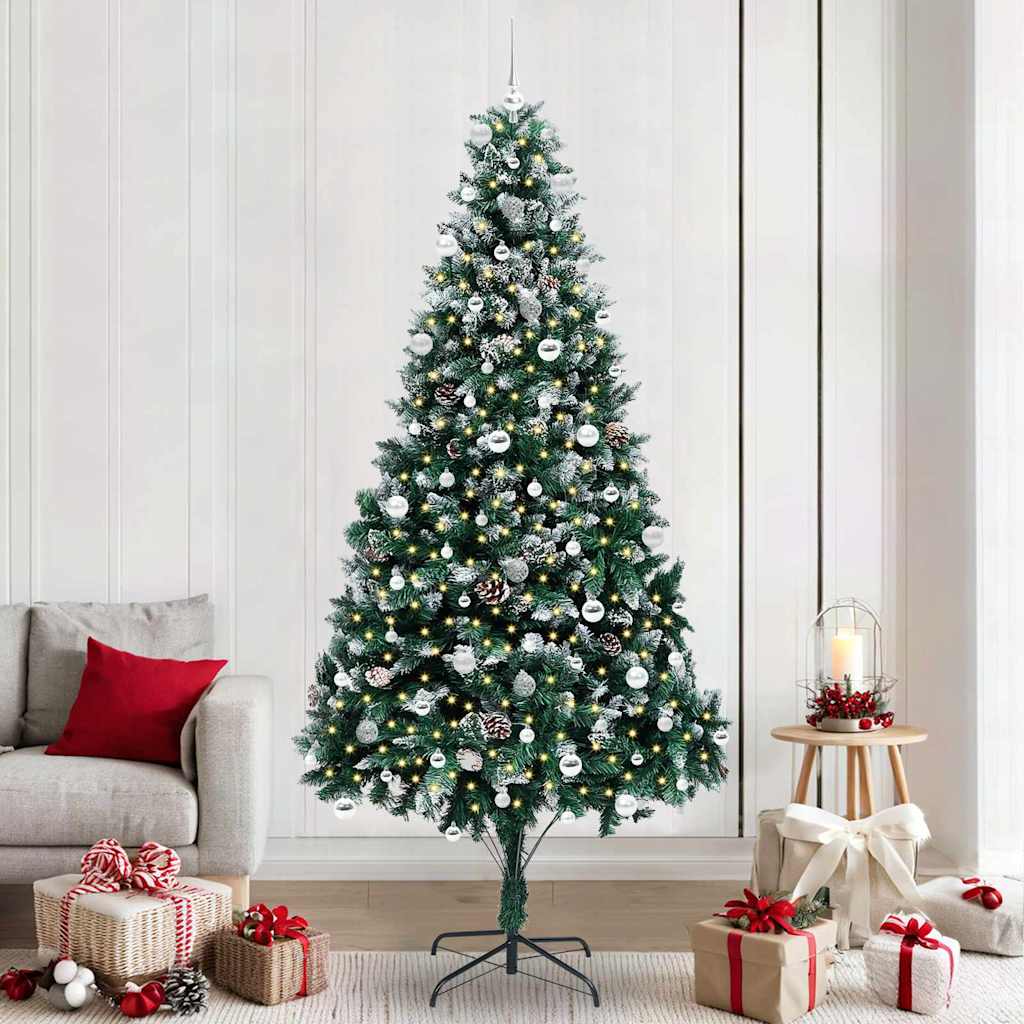 Sapin de Noël artificiel Vert 240 cm PVC, Acier et Plastique
