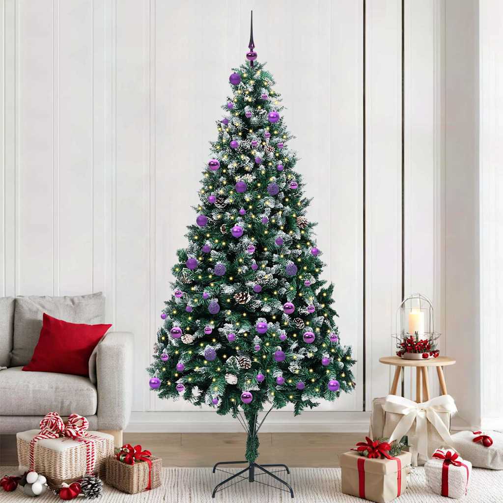 Sapin de Noël artificiel Vert 240 cm PVC, Acier et Plastique