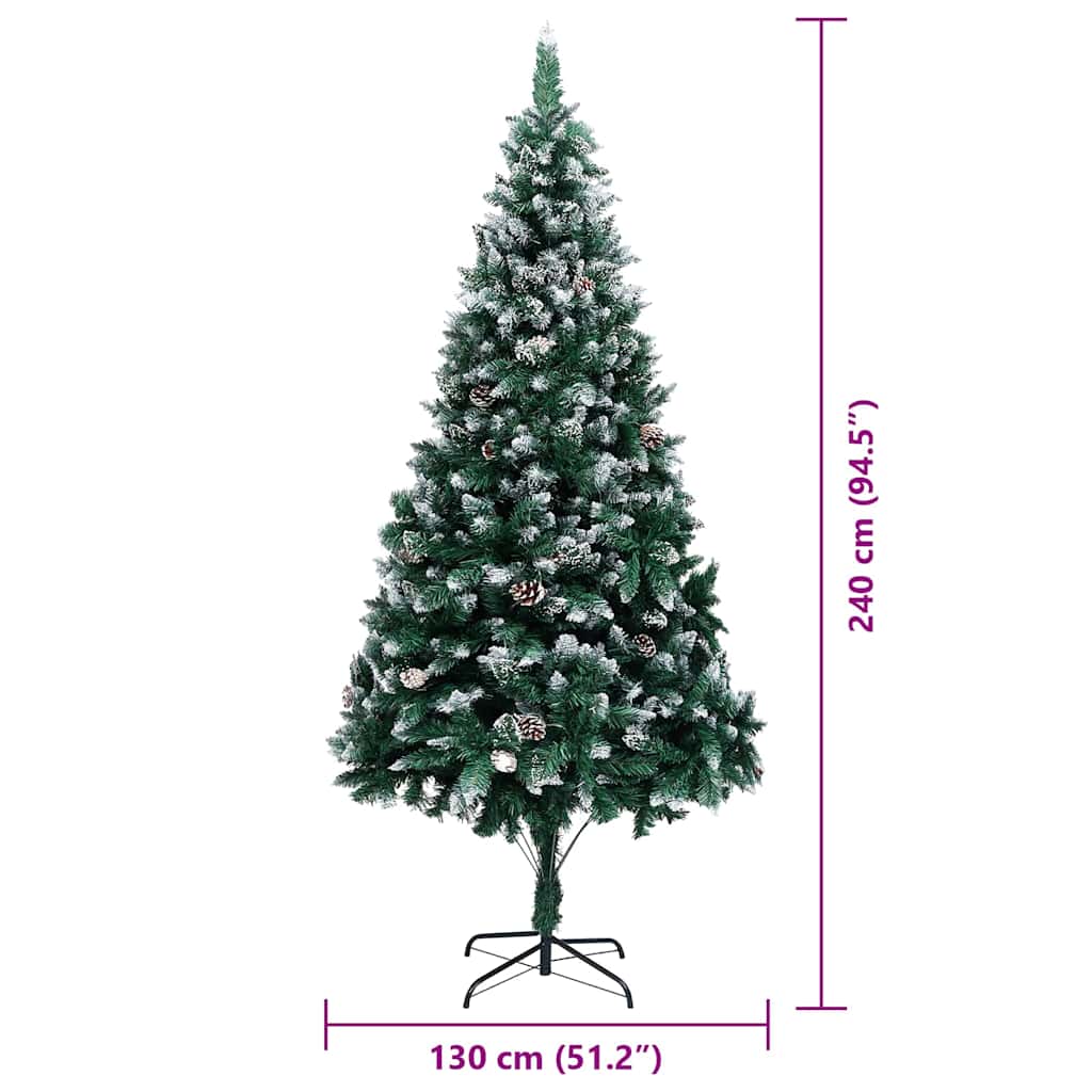 Umělý vánoční stromeček Zelená 240 cm PVC, ocel a plast - obrázek 15