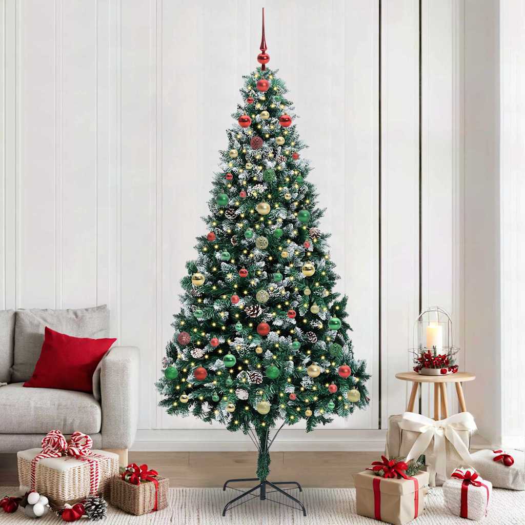 Sapin de Noël artificiel Vert 240 cm PVC, Acier et Plastique
