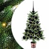 vidaXL J&otilde;ulupuu koos 150 LED-iga koos alusega Roheline 65 cm PE