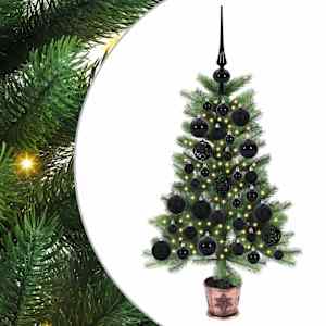vidaXL J&otilde;ulupuu koos 150 LED-iga koos alusega Roheline 65 cm PE