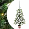 vidaXL J&otilde;ulupuu koos 150 LED-iga koos alusega Roheline 65 cm PE