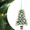 vidaXL J&otilde;ulupuu koos 150 LED-iga koos alusega Roheline 65 cm PE