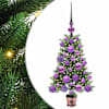 vidaXL J&otilde;ulupuu koos 150 LED-iga koos alusega Roheline 65 cm PE