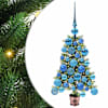 vidaXL J&otilde;ulupuu koos 150 LED-iga koos alusega Roheline 65 cm PE