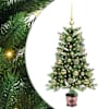 vidaXL J&otilde;ulupuu koos 150 LED-iga koos alusega Roheline 90 cm PE