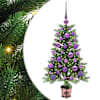 vidaXL J&otilde;ulupuu koos 150 LED-iga koos alusega Roheline 90 cm PE