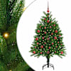 vidaXL J&otilde;ulupuu koos 150 LED-iga koos alusega Roheline 120 cm PE