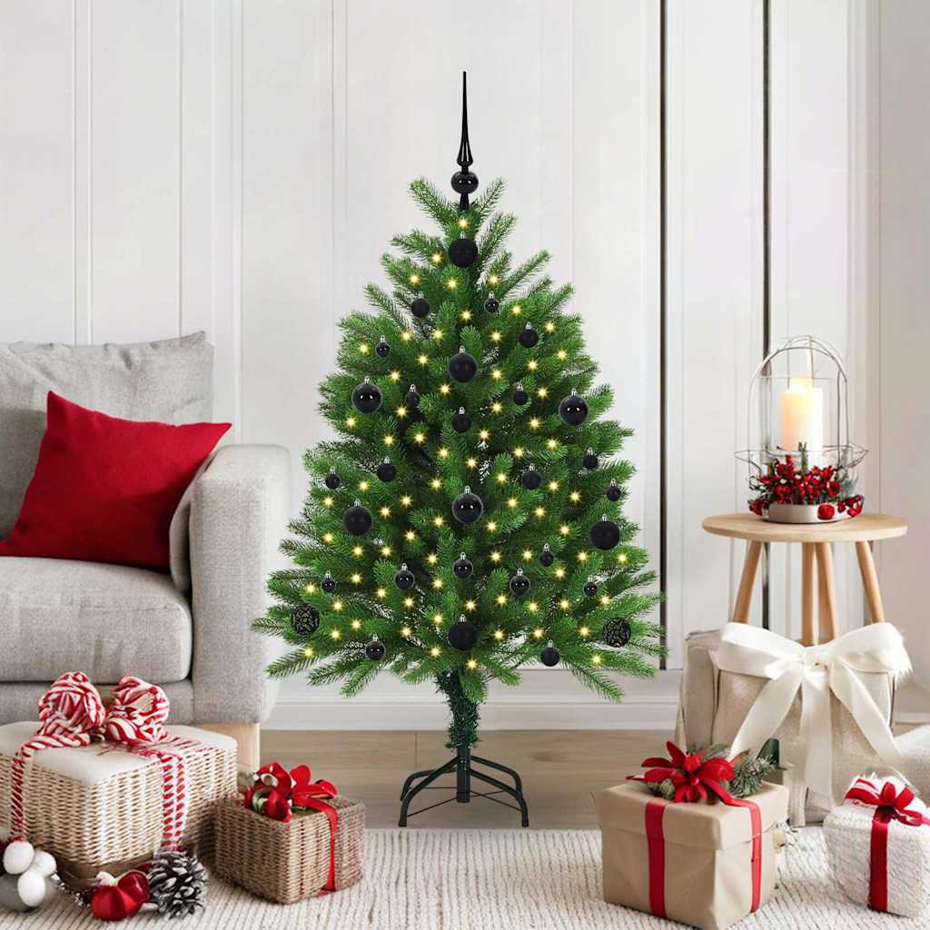 Sapin de Noël avec 150 LED avec support Vert 120 cm PE