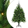 vidaXL J&otilde;ulupuu koos 150 LED-iga koos alusega Roheline 120 cm PE