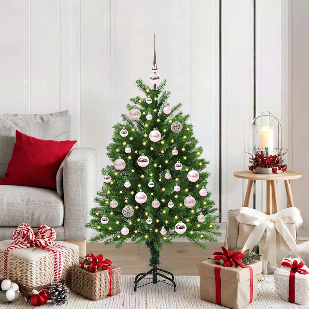 Sapin de Noël avec 150 LED avec support Vert 120 cm PE