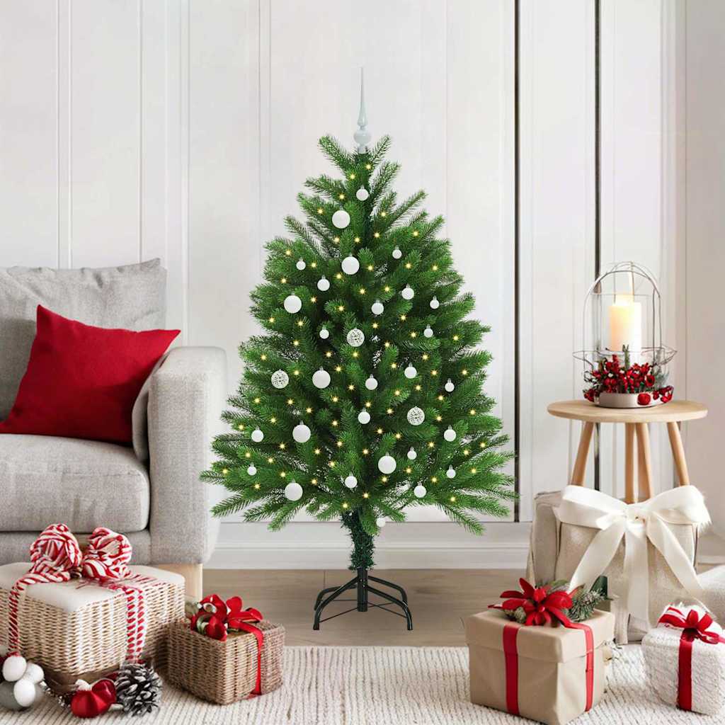Sapin de Noël avec 150 LED avec support Vert 120 cm PE