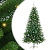 vidaXL J&otilde;ulupuu koos 150 LED-iga koos alusega Roheline 150 cm PE