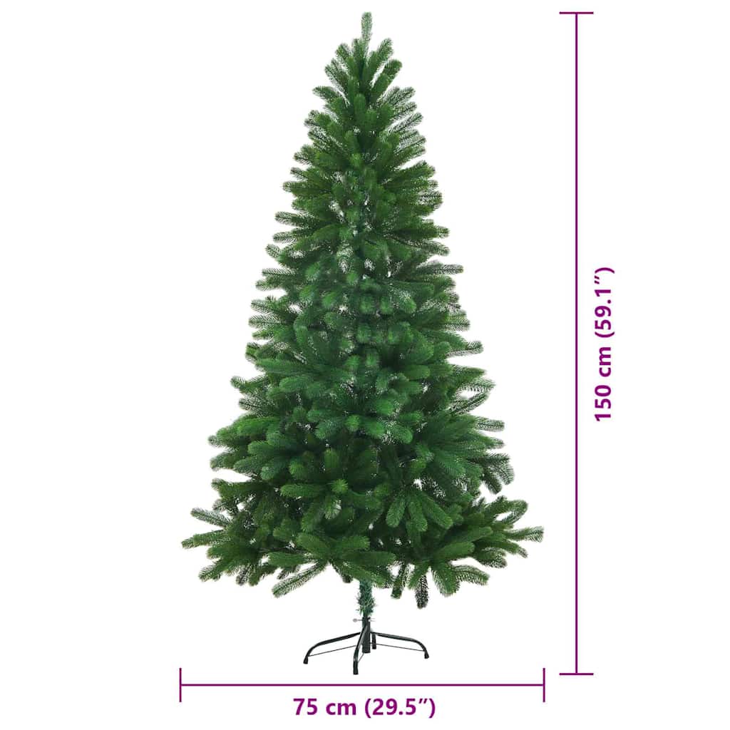 Vánoční stromeček s 150 LED diodami s stojanem Zelená 150 cm PE - obrázek 14