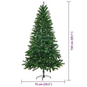 Vánoční stromeček s 150 LED diodami s stojanem Zelená 150 cm PE - obrázek 14