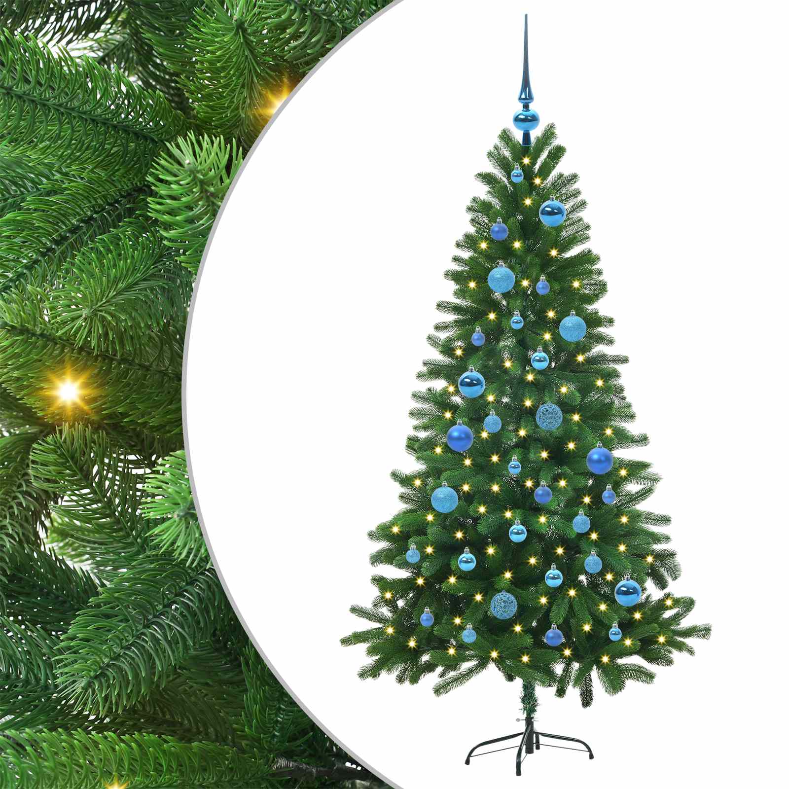 Thumbnail - vidaXL Weihnachtsbaum mit 150 LEDs mit Ständer Grün 150 cm PE