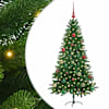 vidaXL J&otilde;ulupuu koos 150 LED-iga koos alusega Roheline 150 cm PE