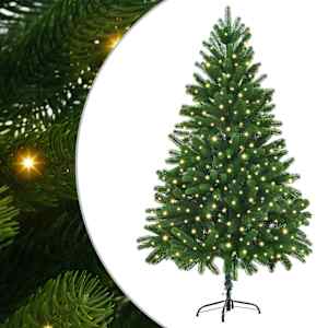 vidaXL J&otilde;ulupuu koos 300 LED-iga koos alusega Roheline 180 cm PE
