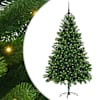 vidaXL J&otilde;ulupuu koos 300 LED-iga koos alusega Roheline 180 cm PE