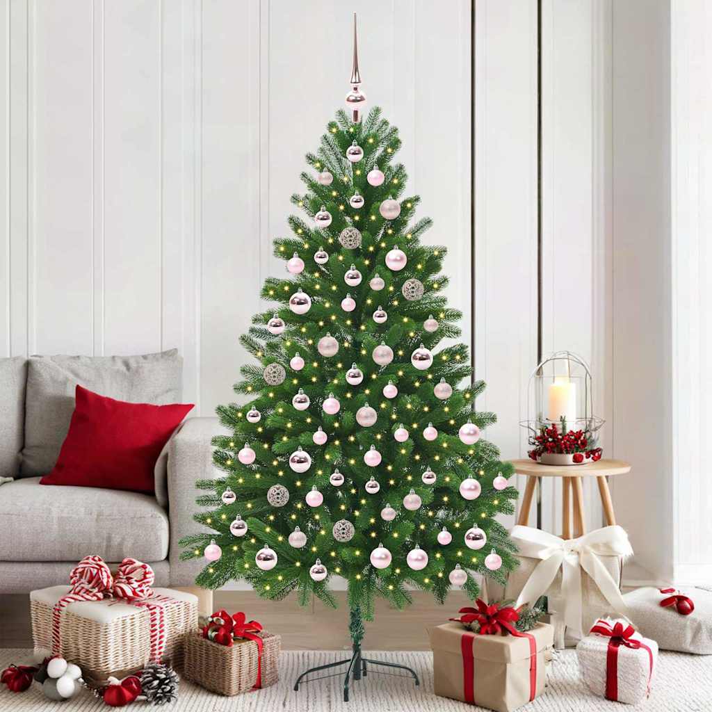 Sapin de Noël avec 300 LED avec support Vert 180 cm PE